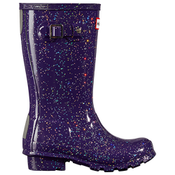 Girls' Preschool - Hunter OG Giant Glitter Boot - Cavendish Blue/Cavendish Blue