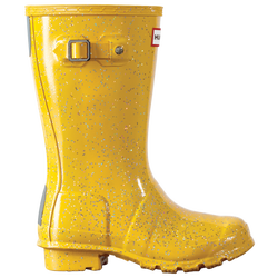 Girls' Preschool - Hunter OG Giant Glitter Boot - Yellow/Yellow