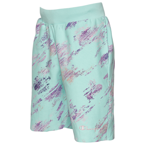 

Champion Mens Champion Reverse Weave AOP Shorts - Mens Crayon Blur Ice Fall/Purple/Pink Size S