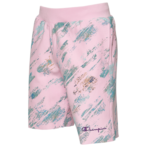 

Champion Mens Champion Reverse Weave AOP Shorts - Mens Crayon Blur Xtra Pink/Purple/Teal Size S