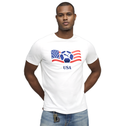 Men's - PUMA Fanpack Shortsleeve Tee - White/Navy