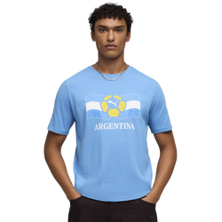 Men's - PUMA Fanpack Shortsleeve Tee - Team Light Blue/White