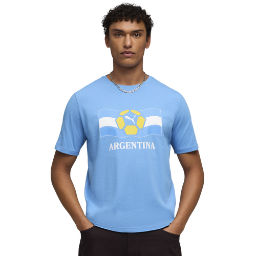 PUMA Fanpack Shortsleeve Tee - PUMA Team Light Blue/White