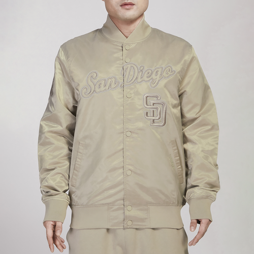 

Pro Standard Mens Pro Standard Padres Tonal Satin Jacket - Mens Taupe Size M