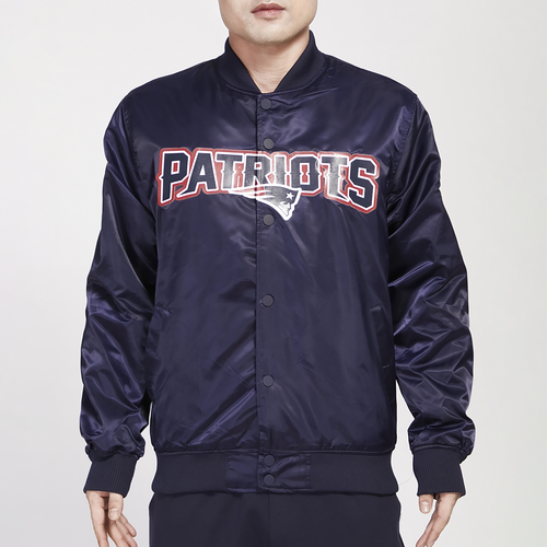 Pro Standard Mens  Patriots Big Logo Satin Jacket In Navy