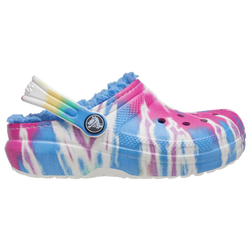 Girls' Preschool - Crocs PS Classic Lined Clog - Powder Blue/White/Pink