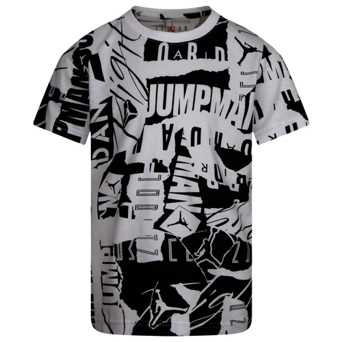 

Boys Preschool Jordan Jordan Jumpman Flight All over Print T-Shirt - Boys' Preschool White/White Size 4