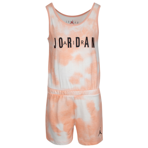 

Girls Preschool Jordan Jordan Tie Dye Romper - Girls' Preschool Orange/White Size 6