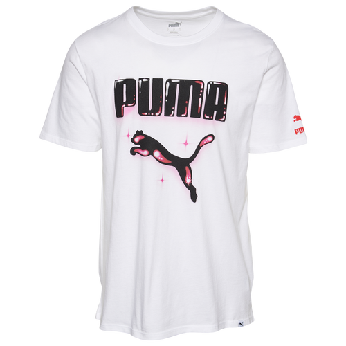 

PUMA Mens PUMA Boardwalk T-Shirt - Mens Red/White Size S