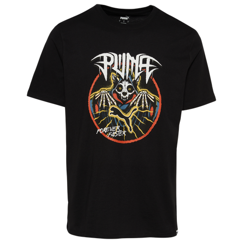 

PUMA Mens PUMA Vintage Metal T-Shirt - Mens Black/Red Size M