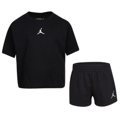 Girls' Preschool - Jordan Essential Shorts Set - White/Black