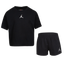 Jordan Essential Shorts Set - Girls' Preschool Black/White
