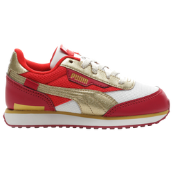 Girls' Preschool - PUMA Future Rider - Red/Gold/White