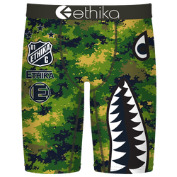 Boys' Grade School - Ethika Graphic Briefs - Green/Black