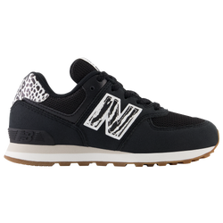 Girls' Preschool - New Balance 574 - Black/White