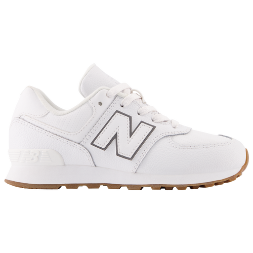 

Boys Preschool New Balance New Balance 574 Classic - Boys' Preschool Shoe White/White/Gum Size 02.0