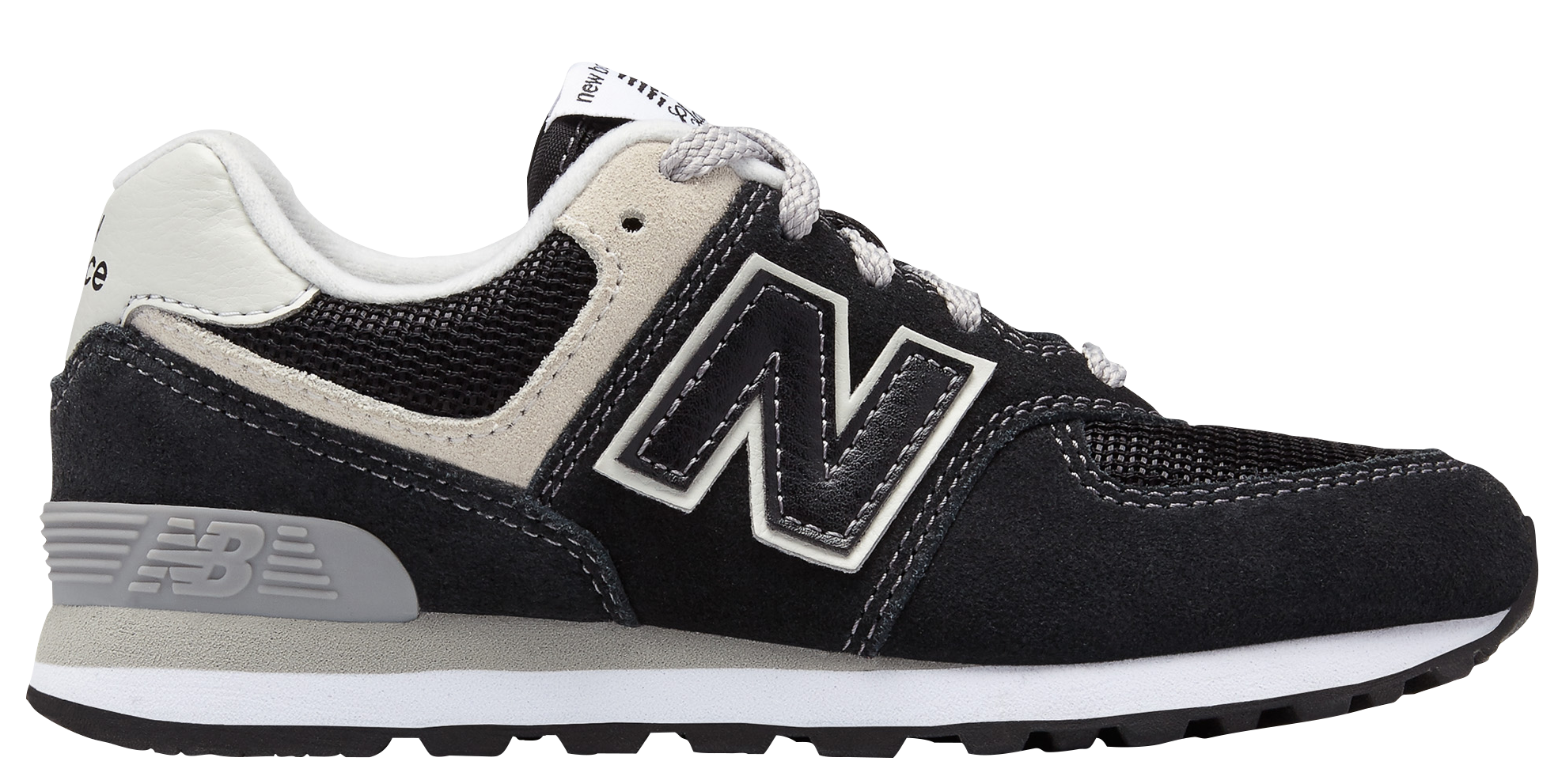 new balance 574 black and grey