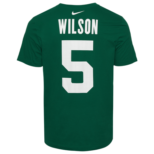 Nike Men's Garrett Wilson Green New York Jets Name Number T-Shirt - Green