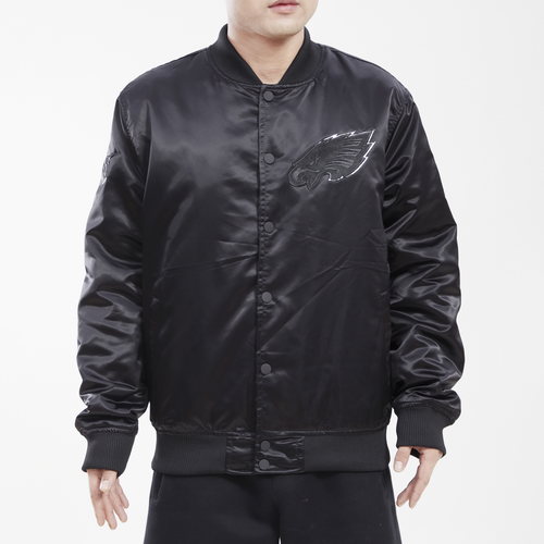 

Pro Standard Mens Pro Standard Eagles Satin Jacket - Mens Black/Black Size 3XL