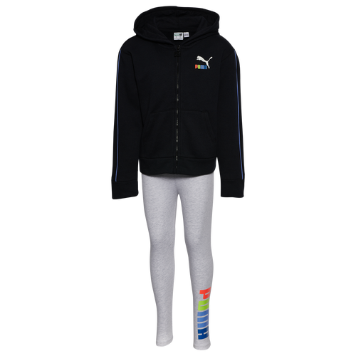

Girls Preschool PUMA PUMA Rainbow Logo Hoodie Set - Girls' Preschool Black Size 6X
