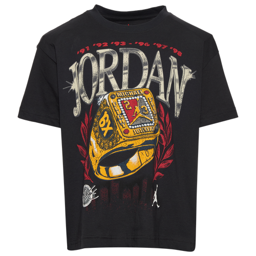Jordan Skyline Rings T-Shirt - Boys' Preschool Off Noir/Red Size 5