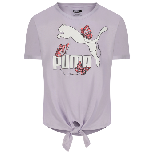 

Girls PUMA PUMA Butterfly Knot T-Shirt - Girls' Grade School Purple Size S