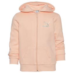 Girls' Grade School - PUMA Zip Hoodie - Pink/Pink