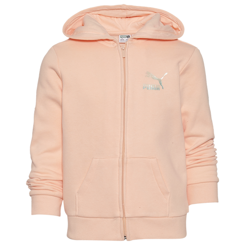 

Girls PUMA PUMA Zip Hoodie - Girls' Grade School Pink/Pink Size L