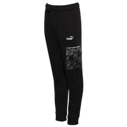 Boys' Grade School - PUMA Camo Pullover Fleece Crew - Black/Multi