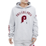 Pro Standard Phillies Stacked Logo Hoodie - Men's Grey/Grey