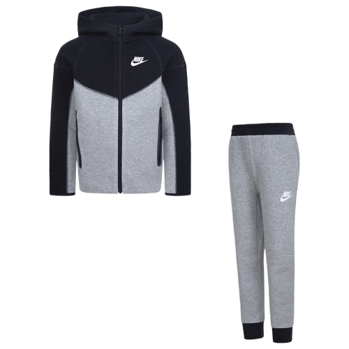 Nike Boys NKN Tech Fleece Set Black Dark Grey Heather Size 4