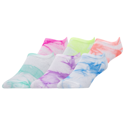 

CSG Womens CSG 6 Pack Bright Tie-Dye No Show Socks - Womens Multi/Multi Size S