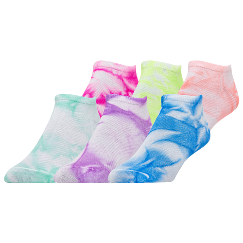 

CSG Womens CSG 6 Pack Bright Tie-Dye No Show Socks - Womens Multi/Multi Size M