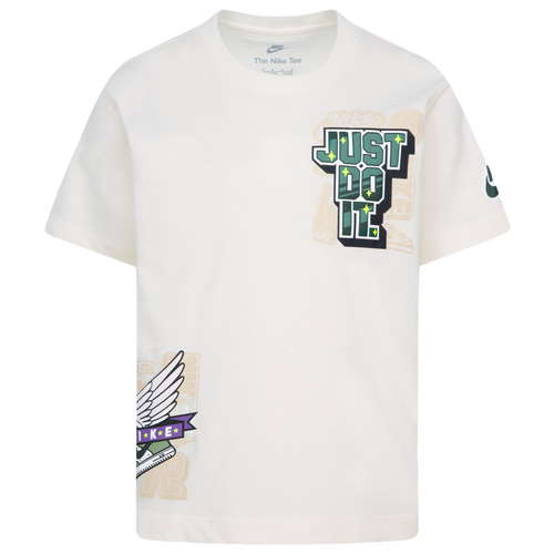 

Boys Preschool Nike Nike Step Up Your Game Short Slv T-Shirt - Boys' Preschool Sail/Green Size 6