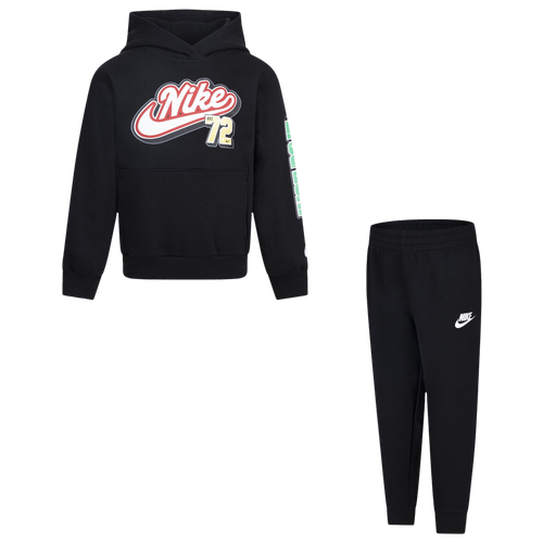 

Girls Preschool Nike Nike Step Up Your Game S/S T-Shirt Pant Set - Girls' Preschool Black/Red Size 5