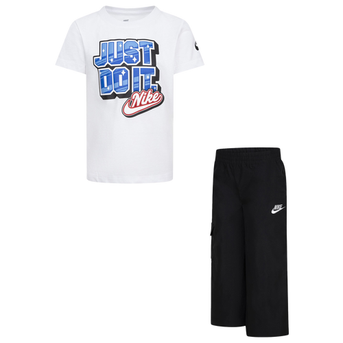 

Girls Preschool Nike Step Up Your Game S/S T-Shirt and Pants Set - Girls' Preschool Red/Black Size 6X