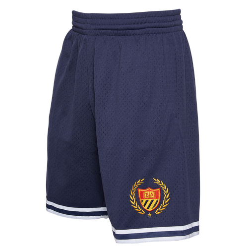 

Mitchell & Ness Mens Mitchell & Ness Bel Air Shorts - Mens Navy/Yellow Size M