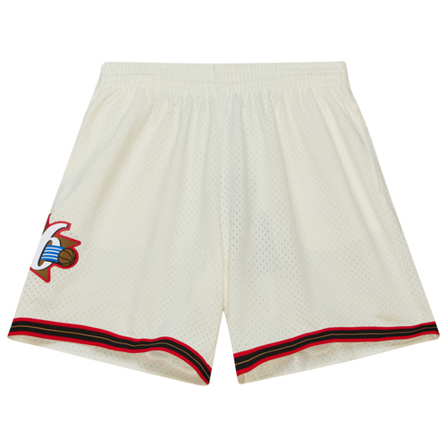 

Mitchell & Ness Mens Philadelphia 76ers Mitchell & Ness 76ers Cream Shorts - Mens Off White/White/White Size L