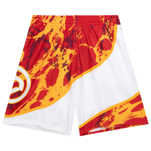 

Mitchell & Ness Mens Atlanta Hawks Mitchell & Ness Hawks Marble Short - Mens Red Size XL