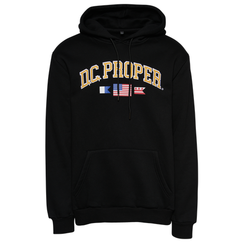 

DC Proper Mens DC Proper Mark Hoodie - Mens Black/Multi Size S