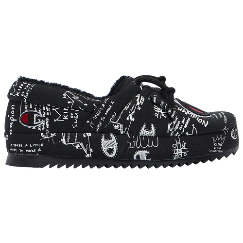 

Champion Boys Champion University Doodle Slides - Boys' Grade School Shoes Black/White Size 04.0