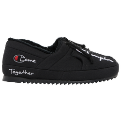 Boys' Grade School - Champion University Slipper 2 Zip - Black/White