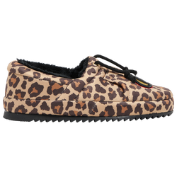 Women's - Champion University Print Slides - Black/Beige