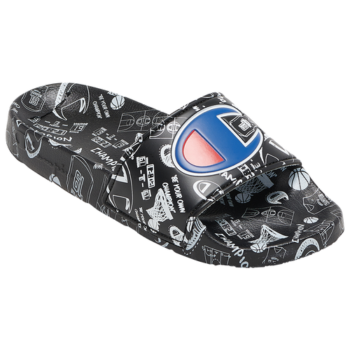 

Boys Preschool Champion Champion IPO Slides - Boys' Preschool Shoe Black/White/Blue Size 11.0