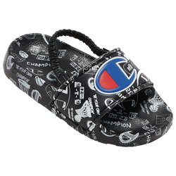 Boys' Toddler - Champion IPO Slides - Black/White/Blue