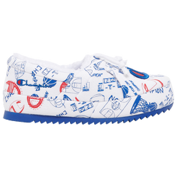 Boys' Grade School - Champion University Slippers - White/Blue/Red