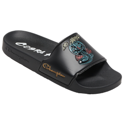 Boys' Grade School - Champion IPO Cobra Kai Slide - Black/Multi