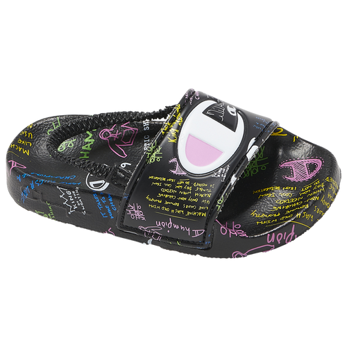 

Champion Boys Champion IPO Doodle Slides - Boys' Toddler Shoes Black/Multi Size 6.0