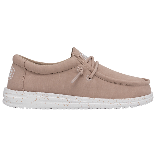Heydude Boys Preschool   Wally Slub Canvas In White/tan