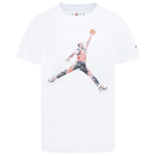 

Boys Preschool Jordan Jordan Watercolor Jumpman T-Shirt - Boys' Preschool White/Red Size 7